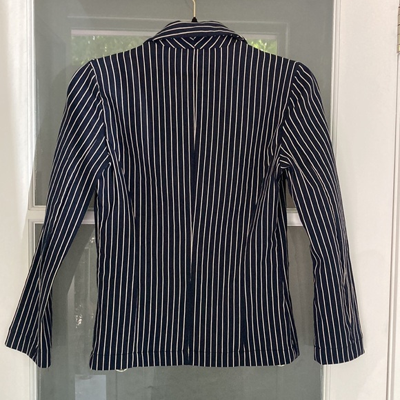 LIVIANA CONTI stretch pinstripe blazer size 40/4 - Picture 3 of 6